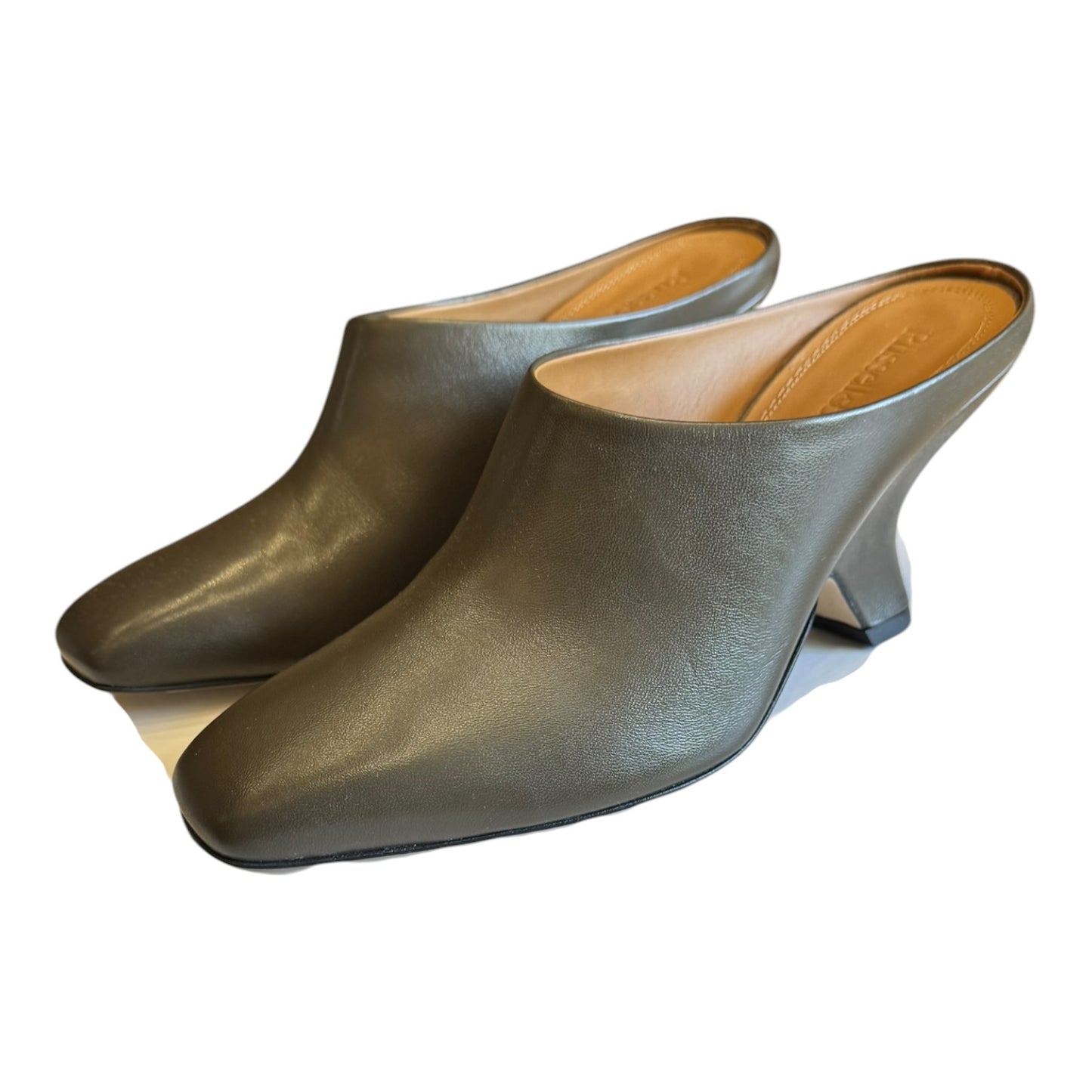 Russell & Bromley Olive Haymoor Mule Wedge Mule - 38/5 - NEW