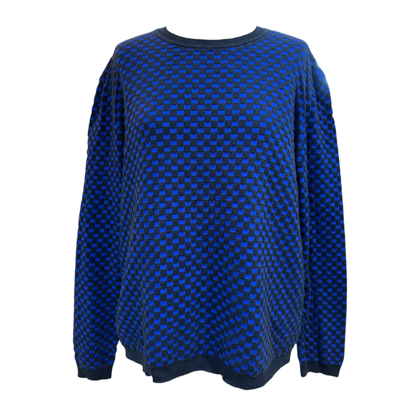 Marni Blue and Navy Check Jumper - 14/16
