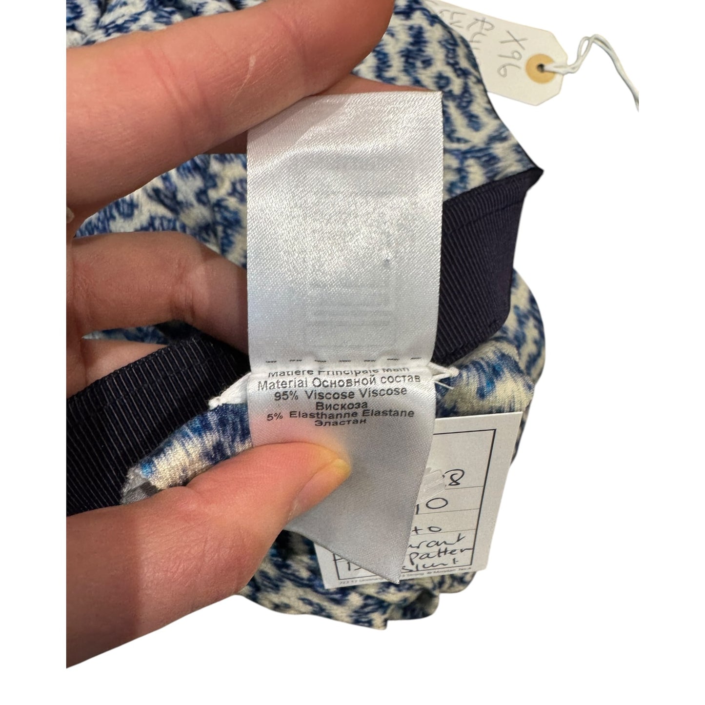 Isabel Marant Jeldia Blue Pattern Skirt - 10