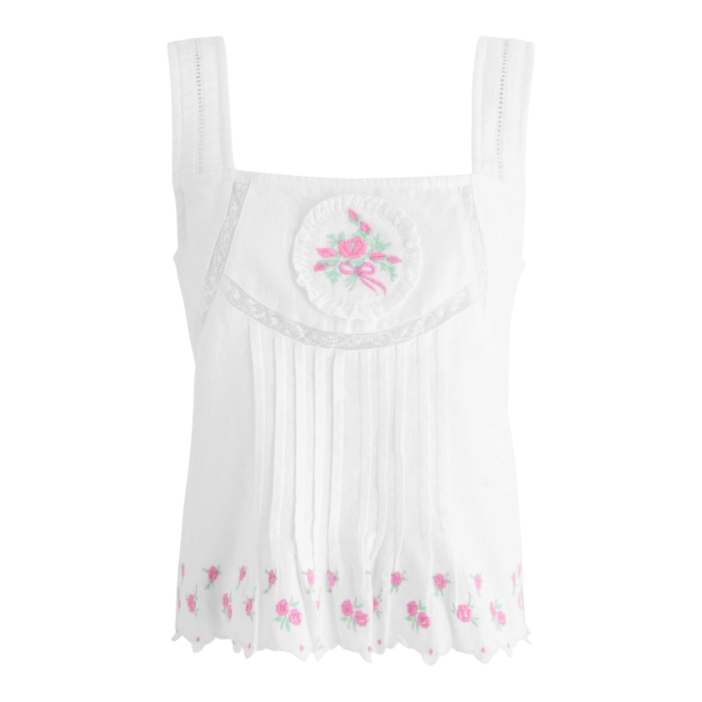 Damson Madder Nancy Floral Embroidered Top - 14