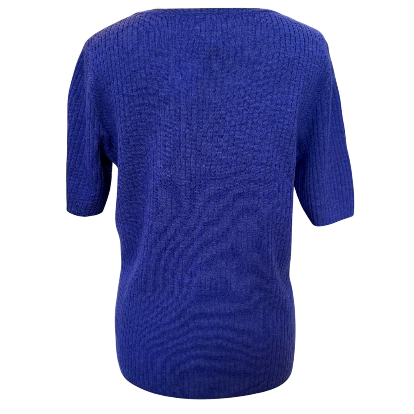 Nicole Miller Blue Merino Wool Jumper - 14