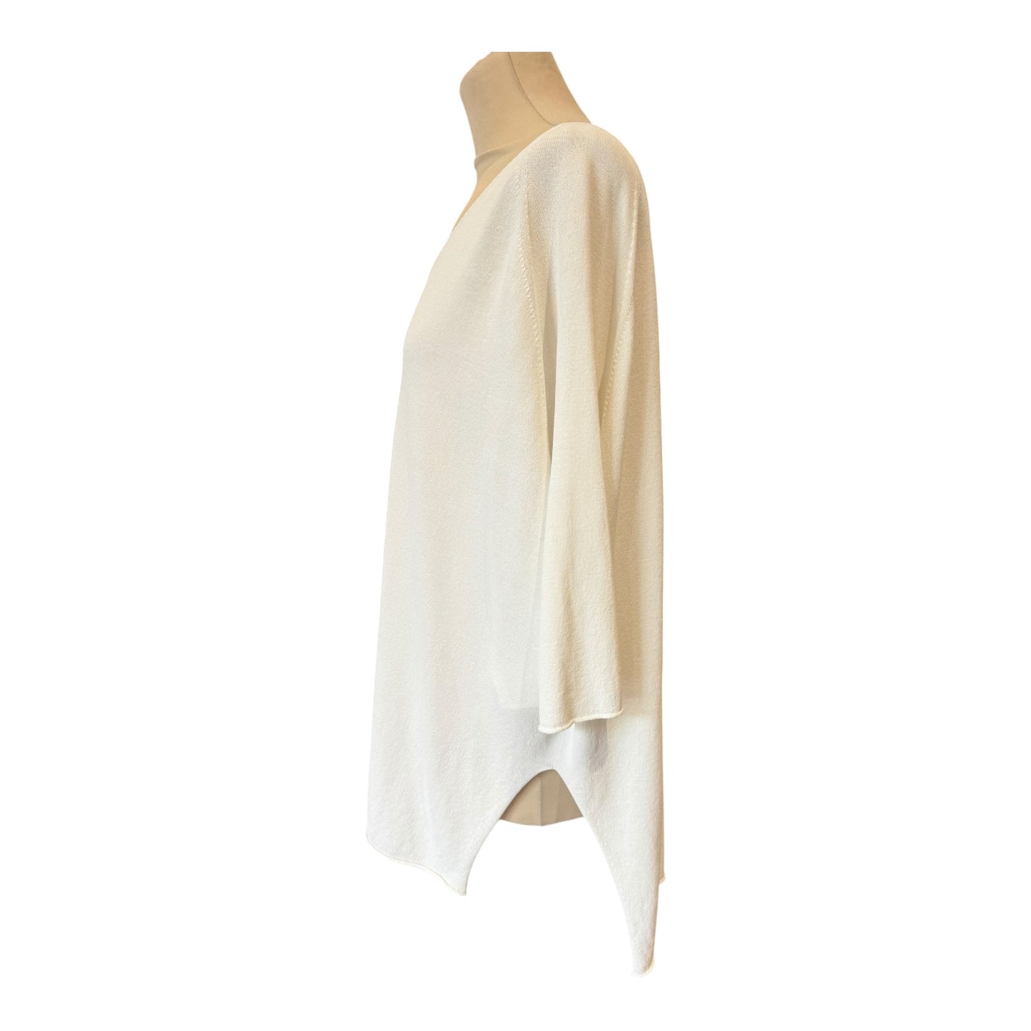 Annette Gortz White V Neck Jumper - 14