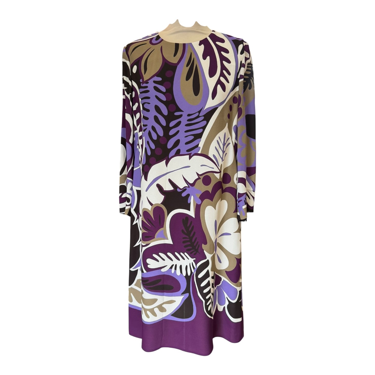 Luisa Cerano Purple Floral A Line Dress - 14