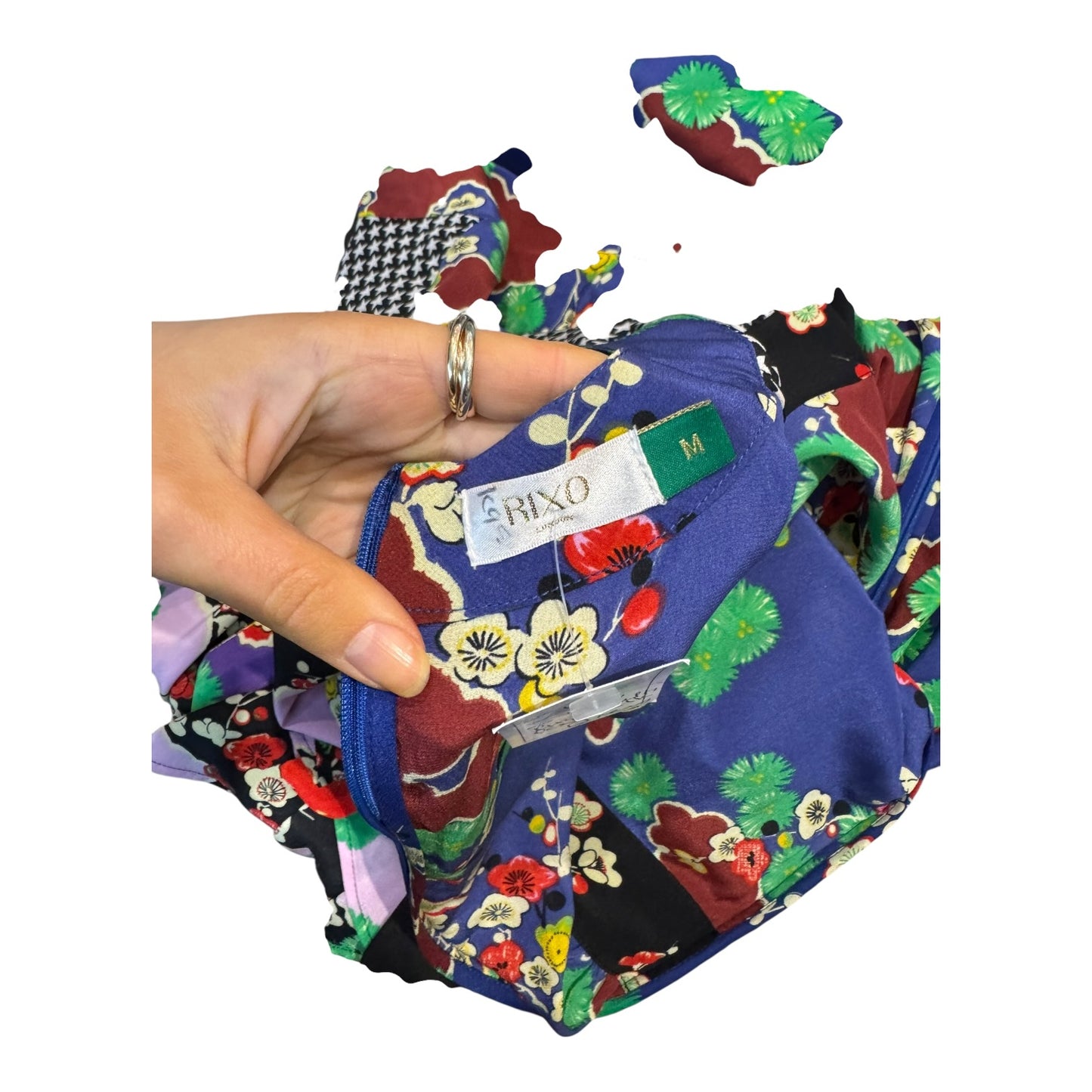 Rixo Chrissy Silk Patterned Dress - 12