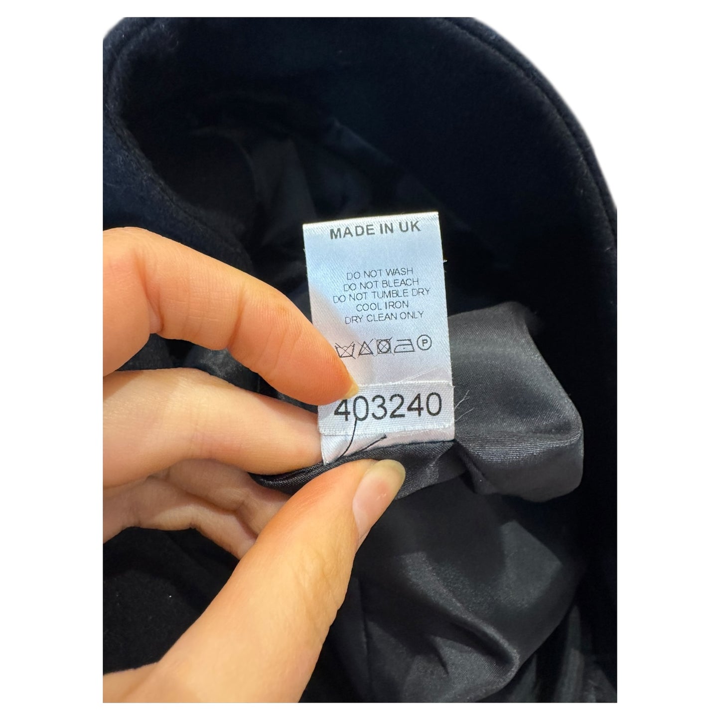 Helene Berman Black 100% Wool Coat - 14