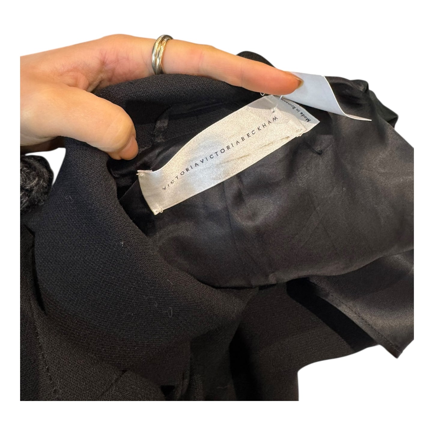 Victoria Beckham Black Wool Coat - 12