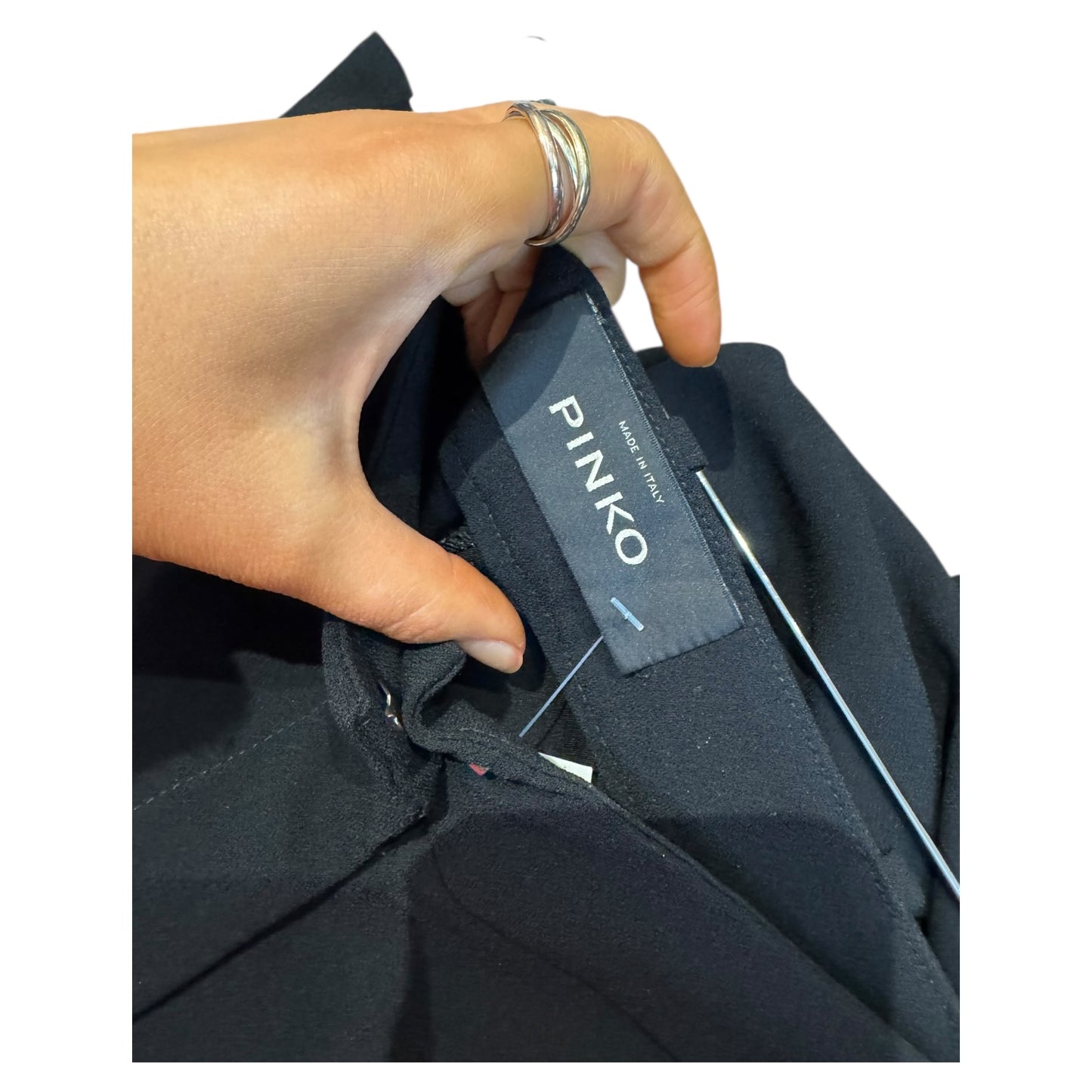 Pinko Black Lace Trim Trousers - 14