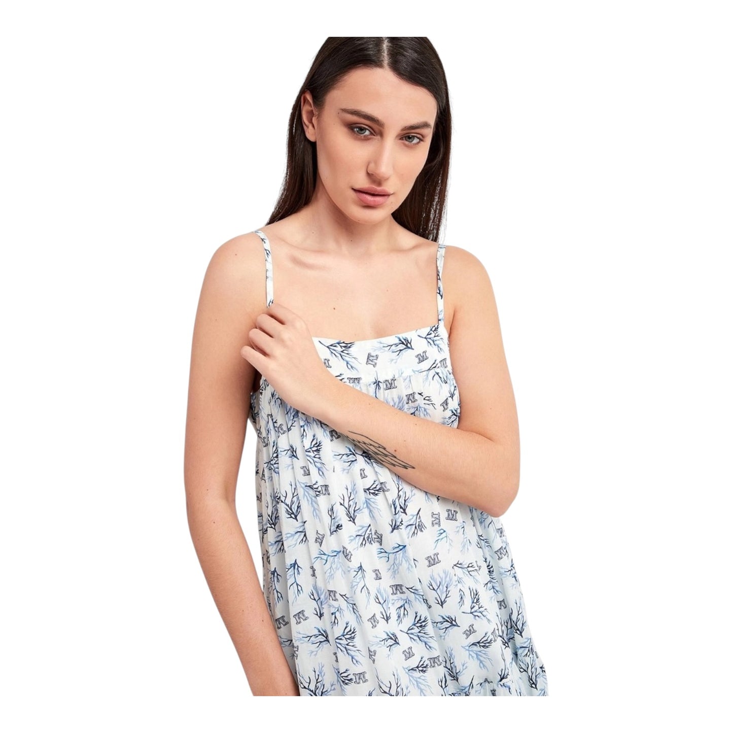 Max Mara Beachwear White and Blue Dress - 12