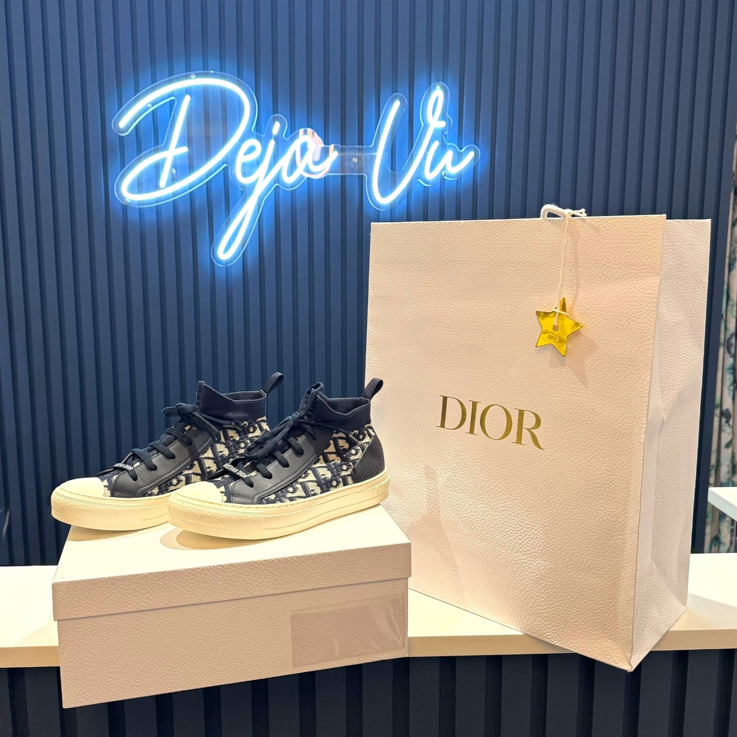 Dior 'Walk 'N' Dior' Deep Blue Trainers - 4.5