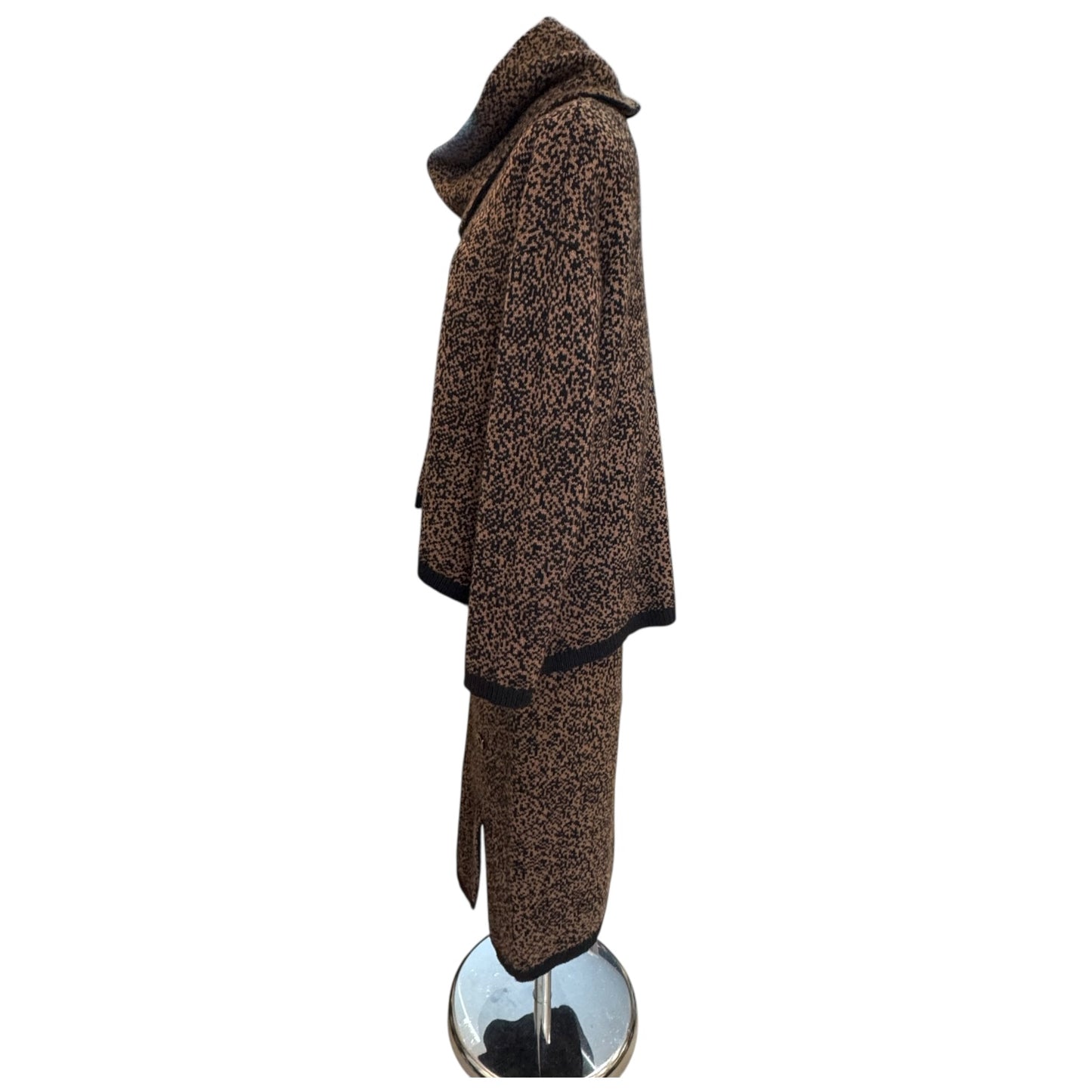 Madeleine Brown and Black Skirt, Sweater and Detachable Snood - 12