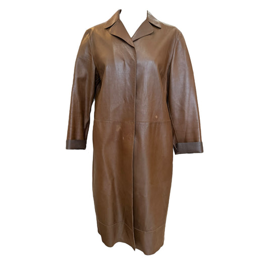 'S Max Mara Brown Leather Jacket - 12