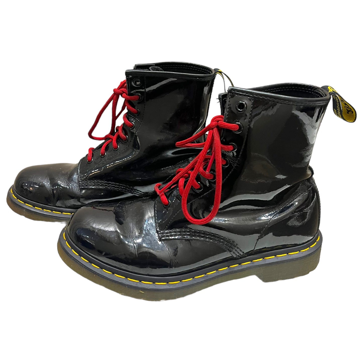 Dr Martens Black Patent Lace Up Boots
