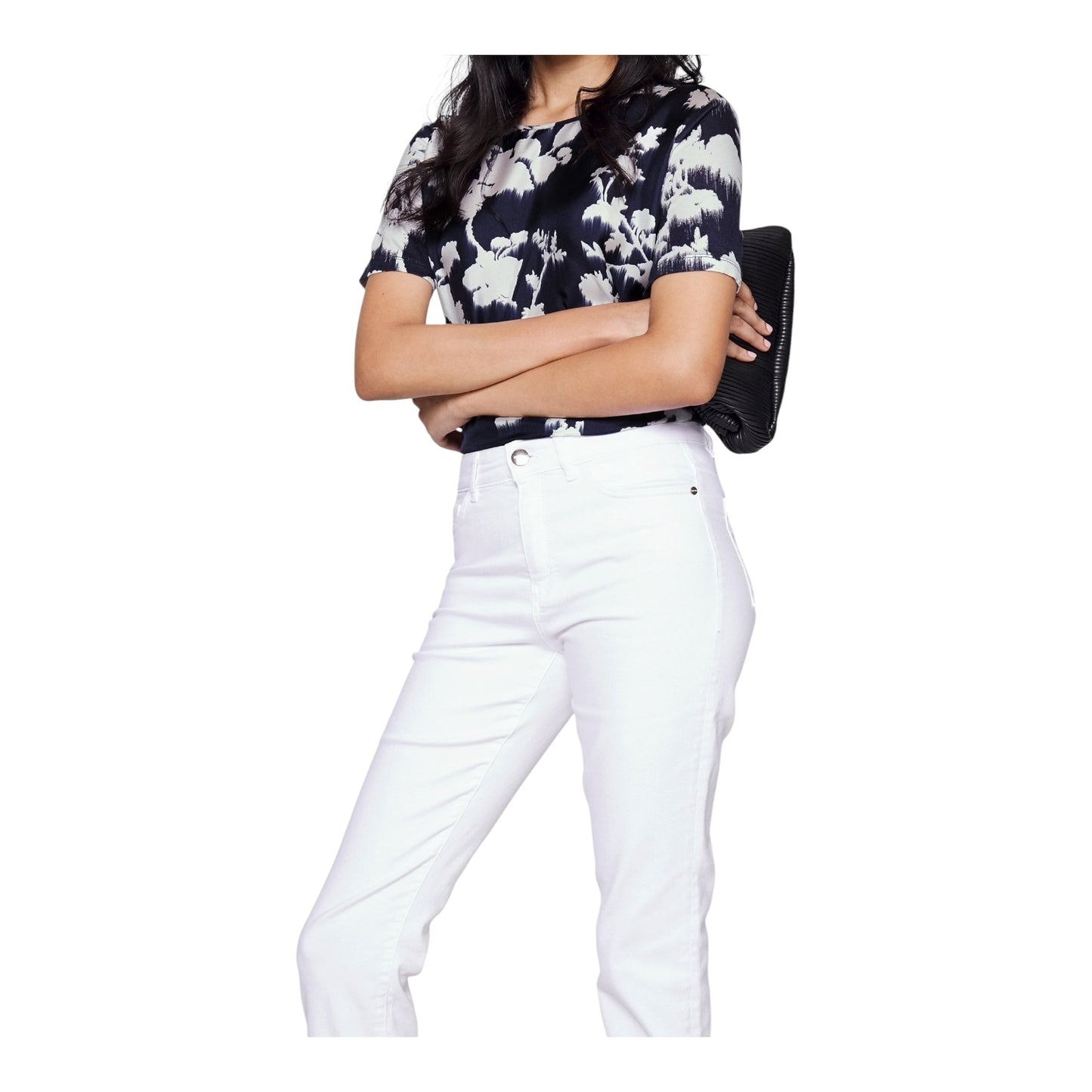 Max Mara Leisure Navy Silk Front Top - 12
