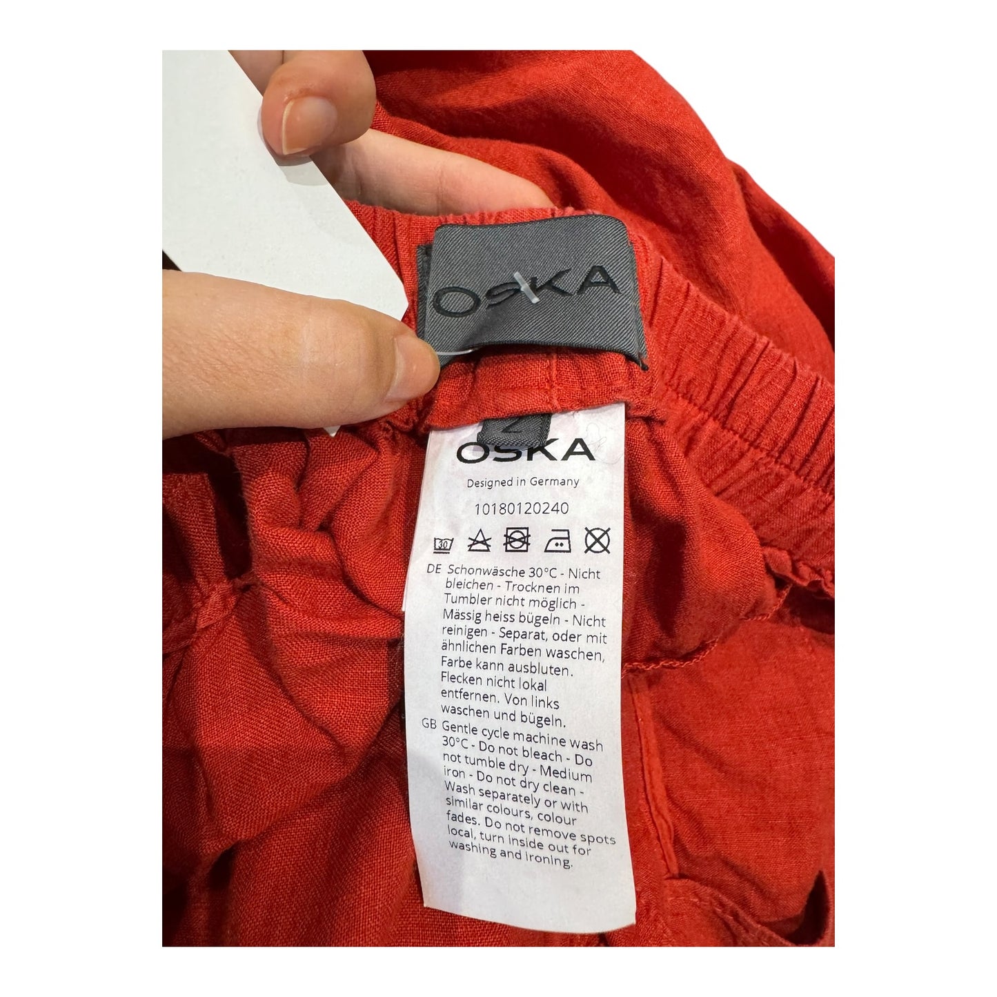Oska Rust Linen Trousers - 12