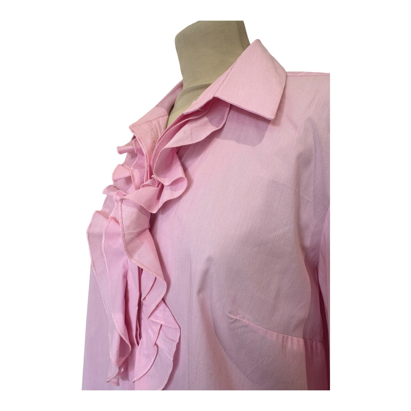 Bariloche Pink Ruffle Shirt - 12 - NEW
