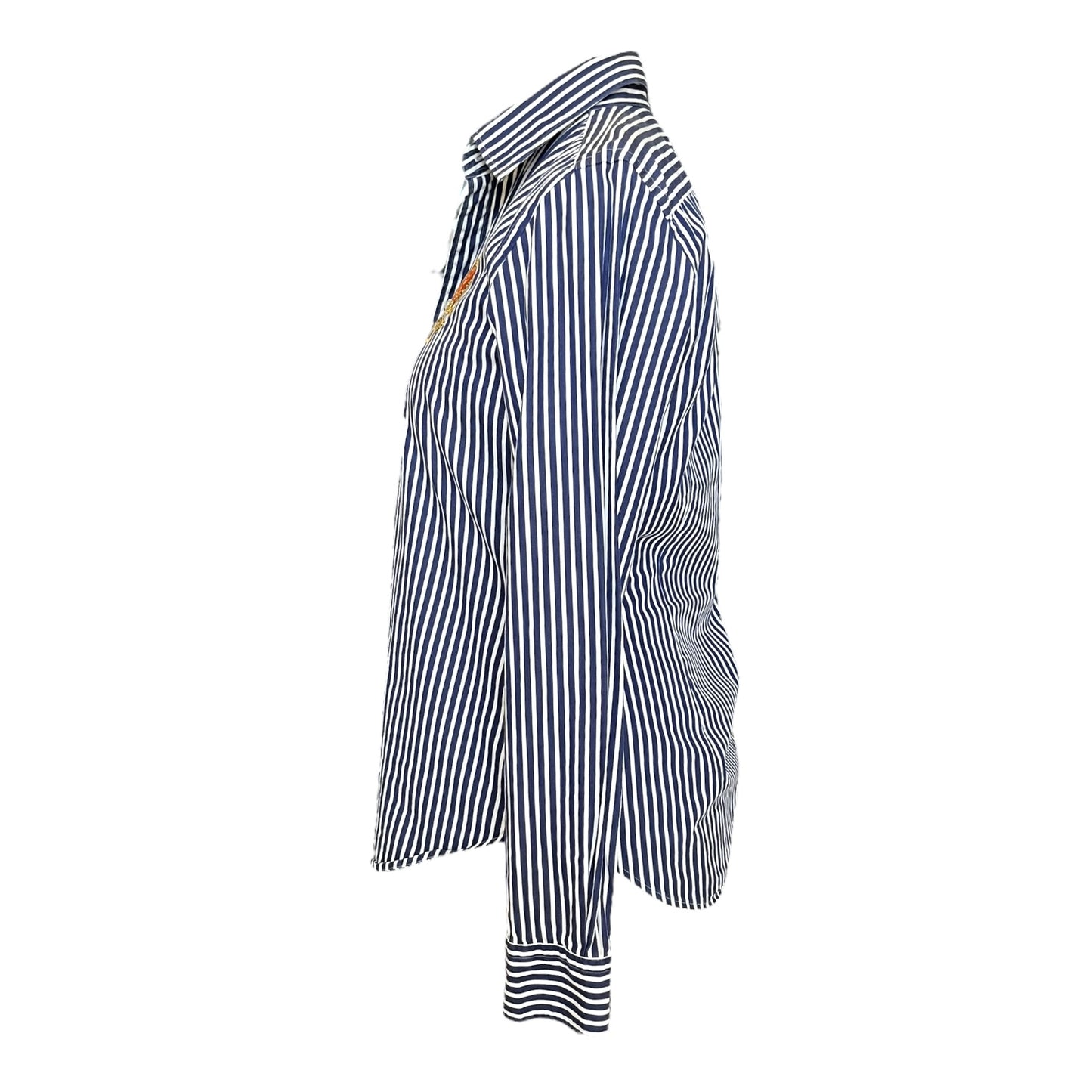 Ralph Lauren Blue and White Stripe Shirt - 12