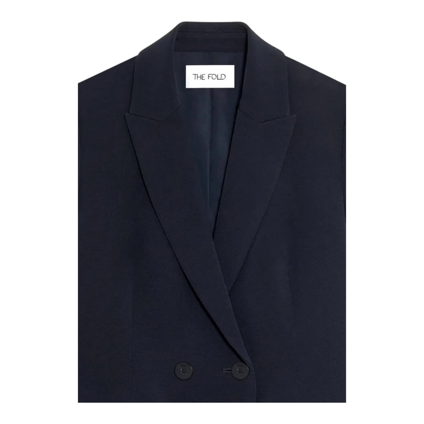 The Fold Clever Navy Crepe Knighton Jacket - 12