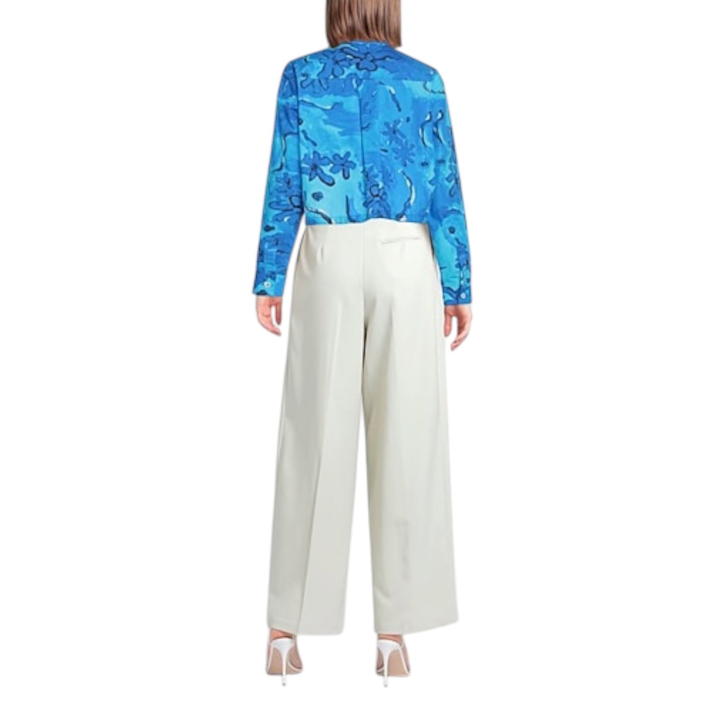 Marni X Flaminia Veronesi Blue Floral Crop Shirt - 10/12