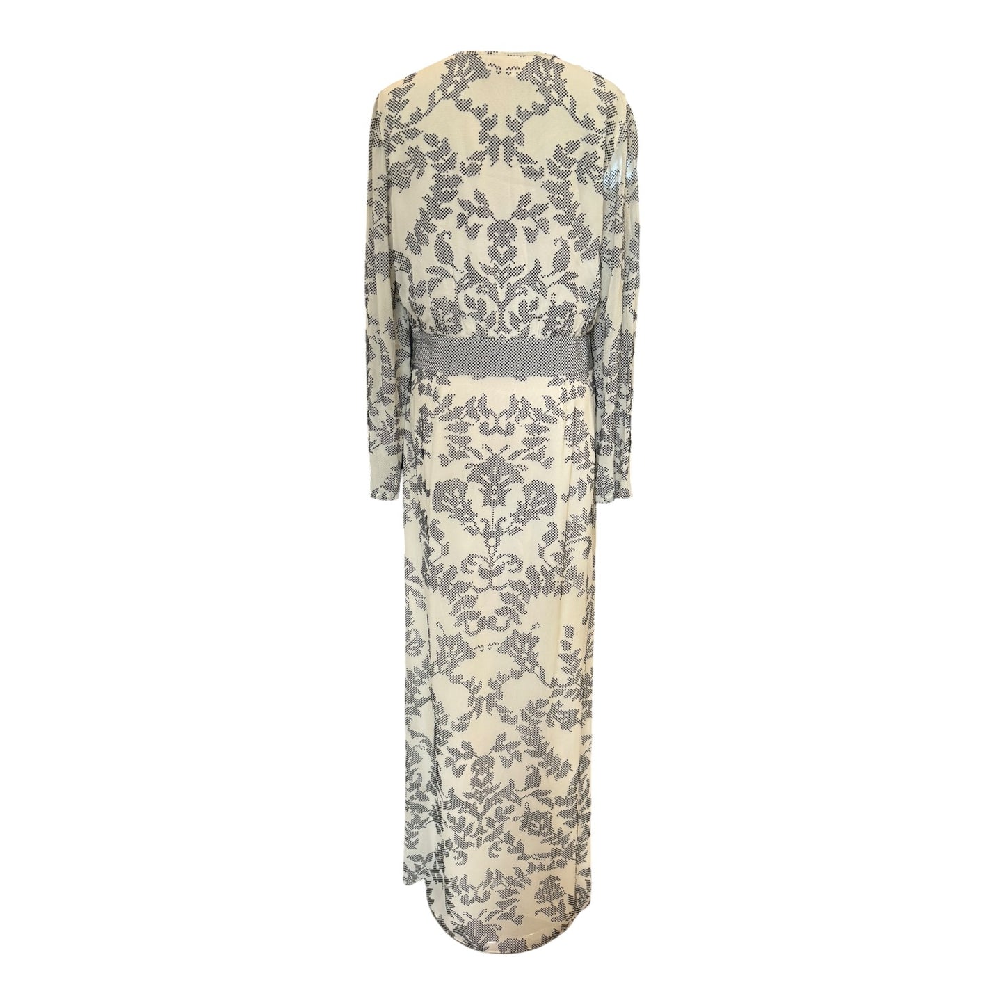 Tory Burch Cream and Black Long Sleeve Dress - 14