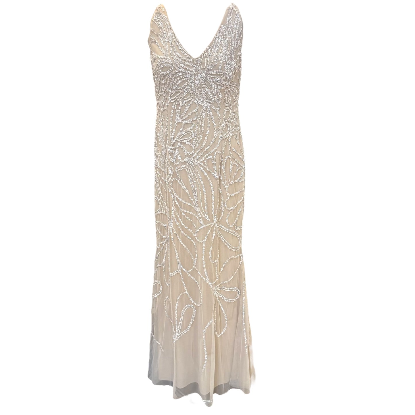 Adrianna Papell Cream Sequin Formal Dress - 10/12 - NEW