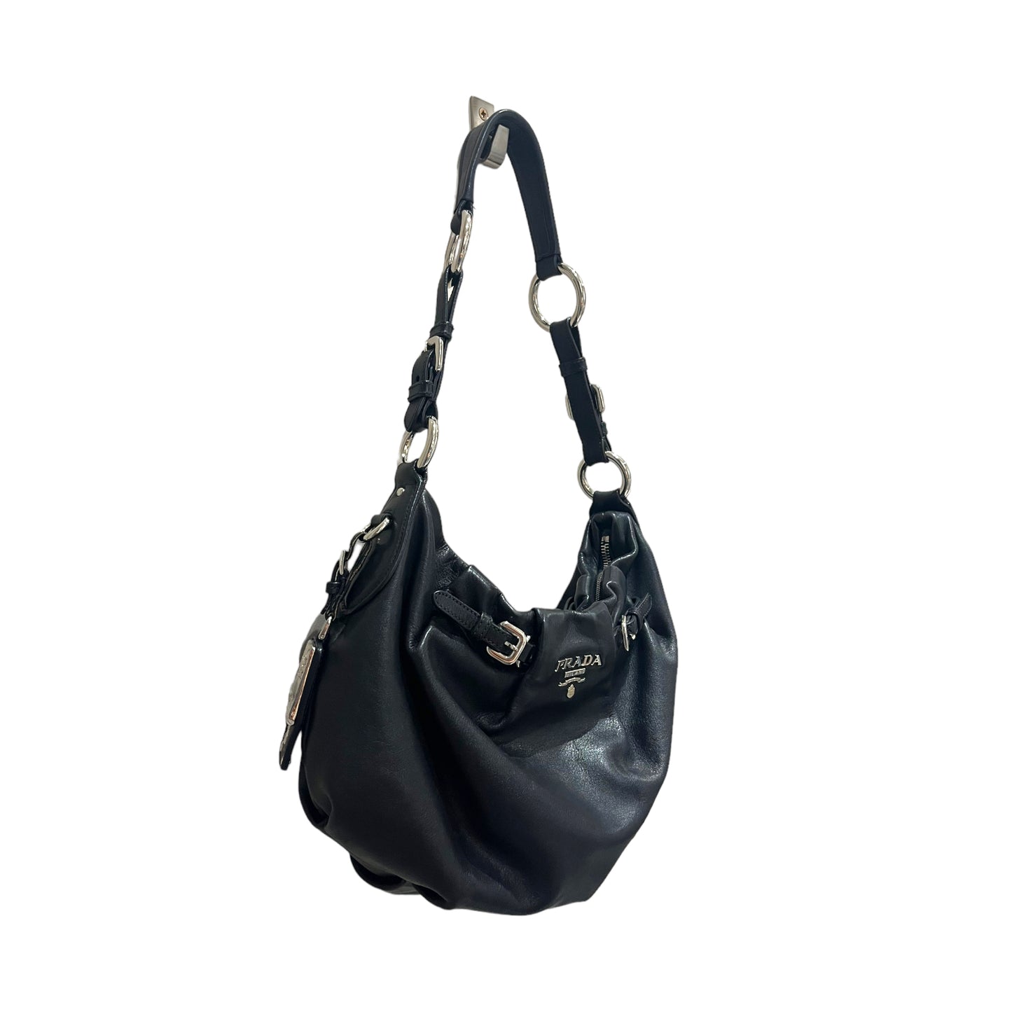 Black Leather Prada Bag