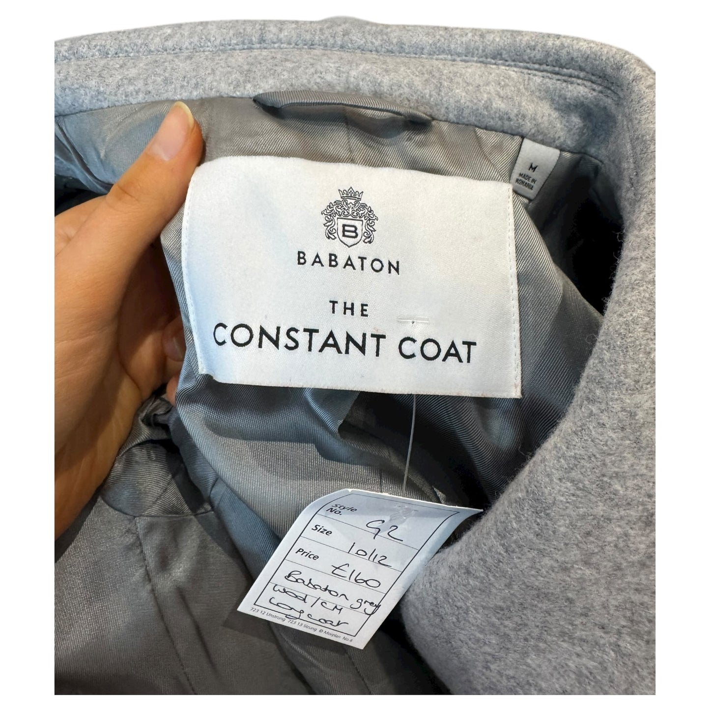 Aritzia Babaton The Constant Virgin Wool and Cashmere Long Coat in Heather Grey - 10/12