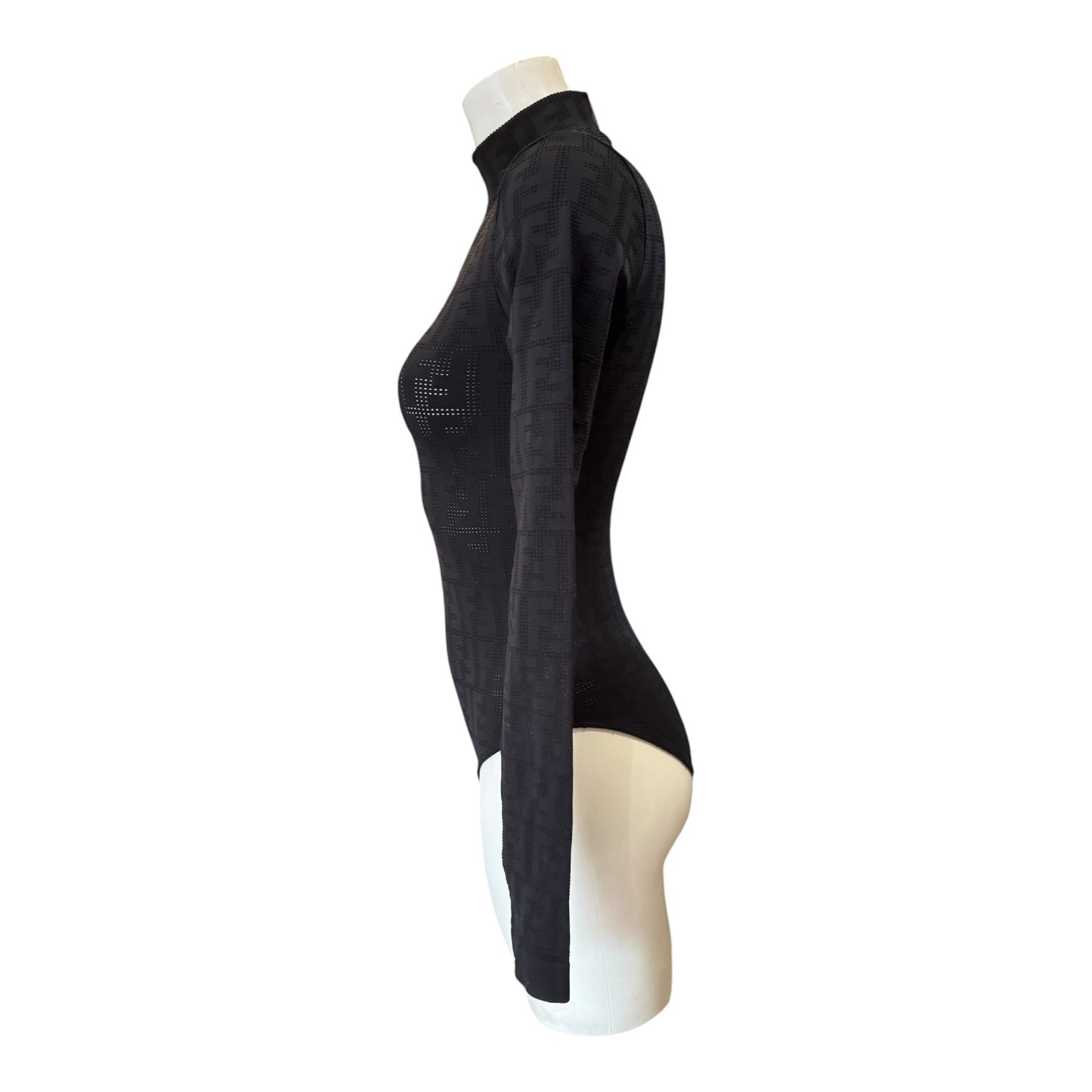 Fendi Black Logo Bodysuit - 8/10