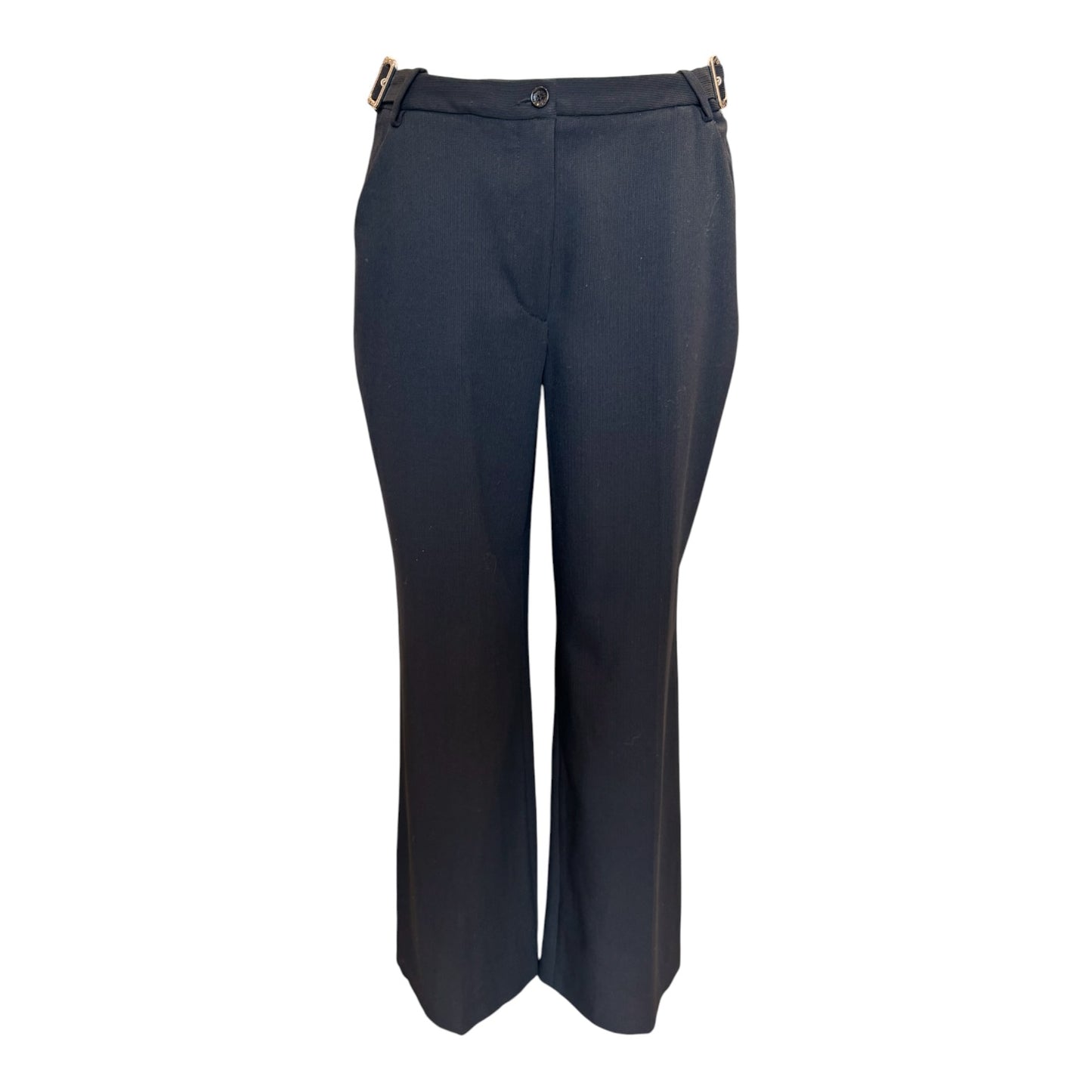 Dolce and Gabbana Black Waist Buckle Trousers - 12