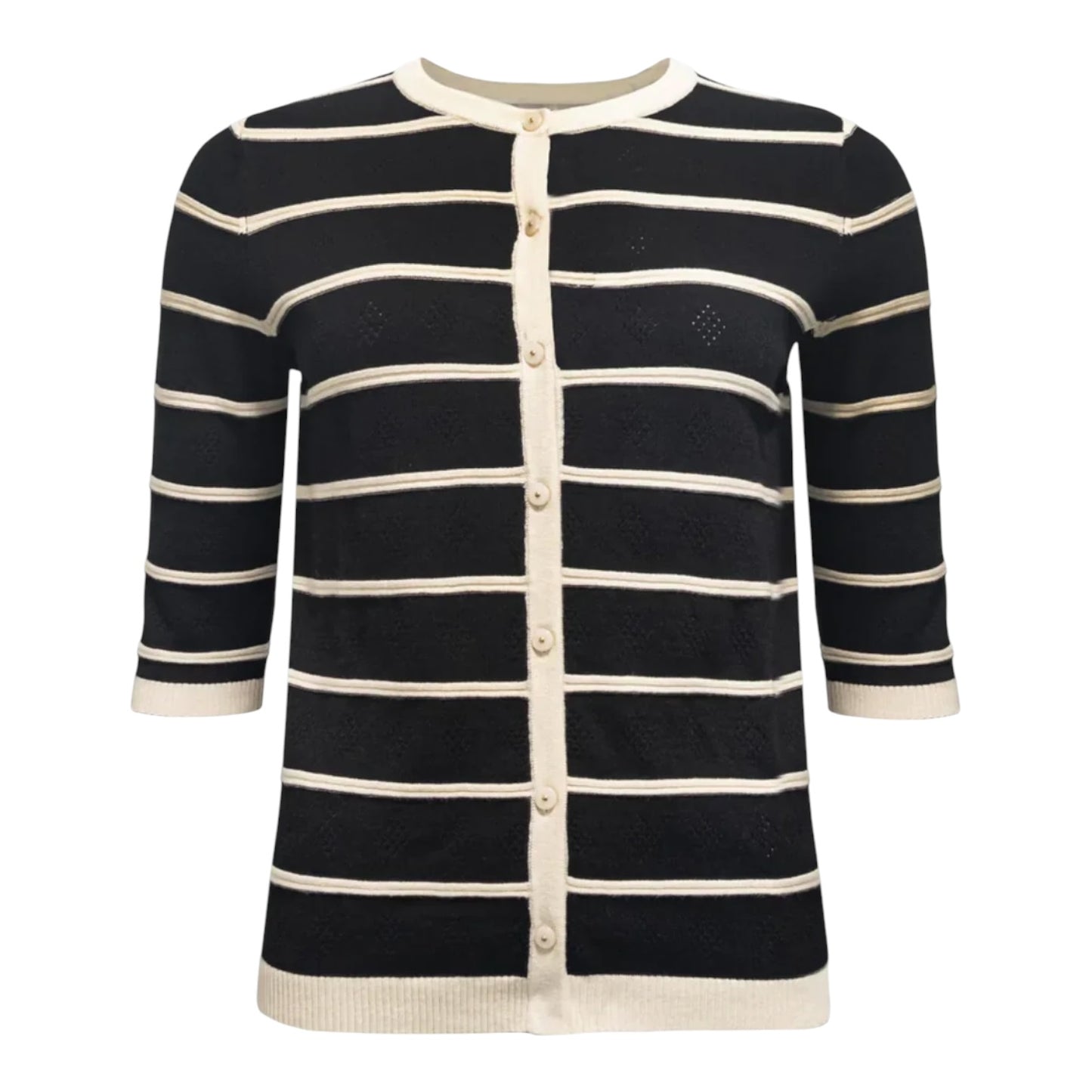Costa Mani Black and Cream Two Piece Knit - 12 - NEW