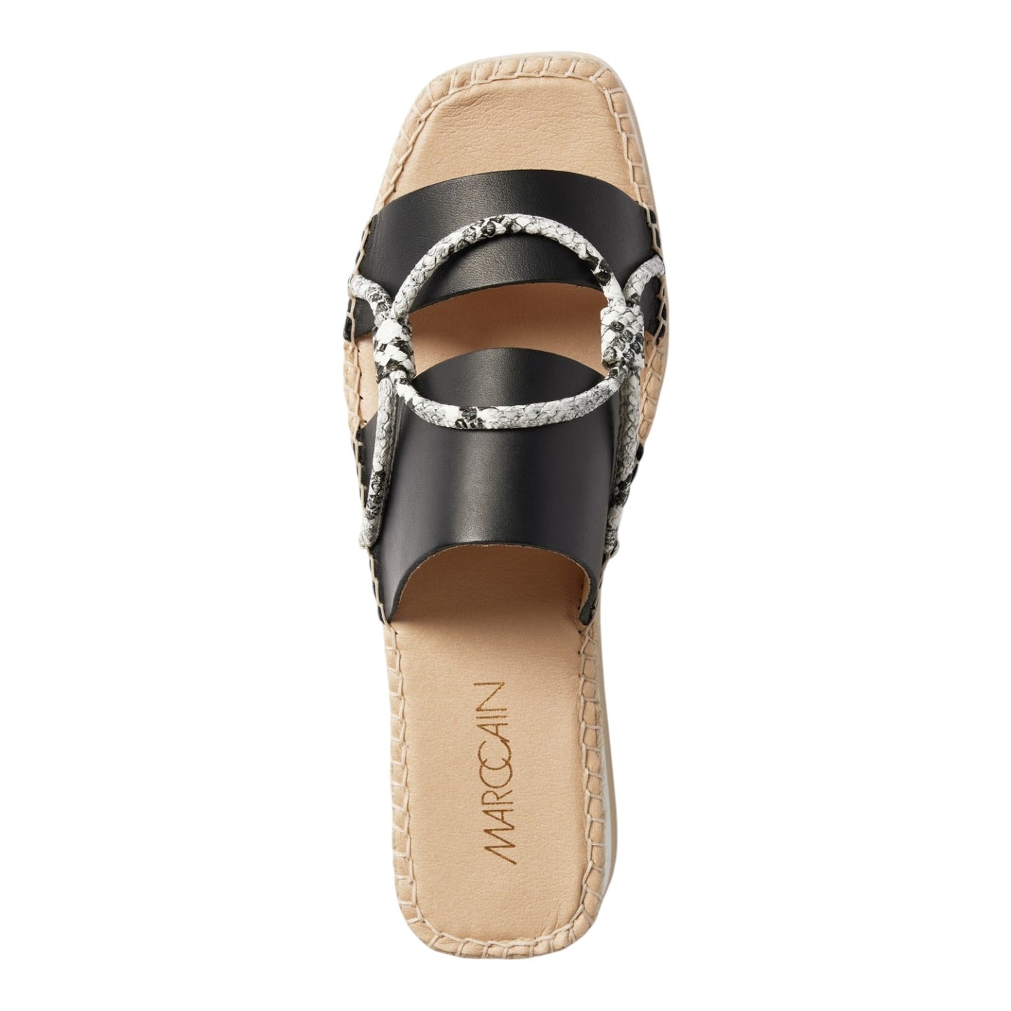 Marc Cain Black and Snake Print Espadrille - 40/7