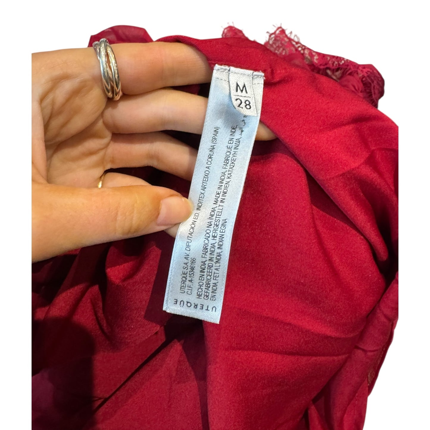 Uterque Red Lace Dress - 14