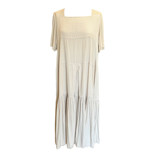 Emin & Paul Beige Satin Dress - 12/14