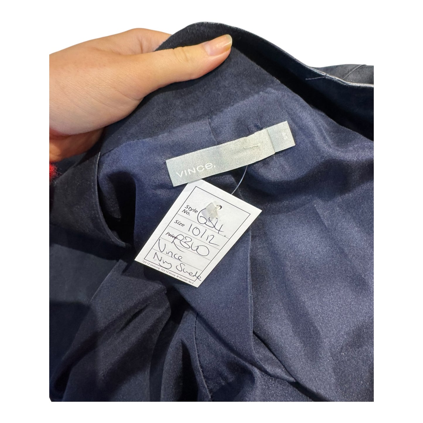 Vince Navy Suede Coat - 10/12