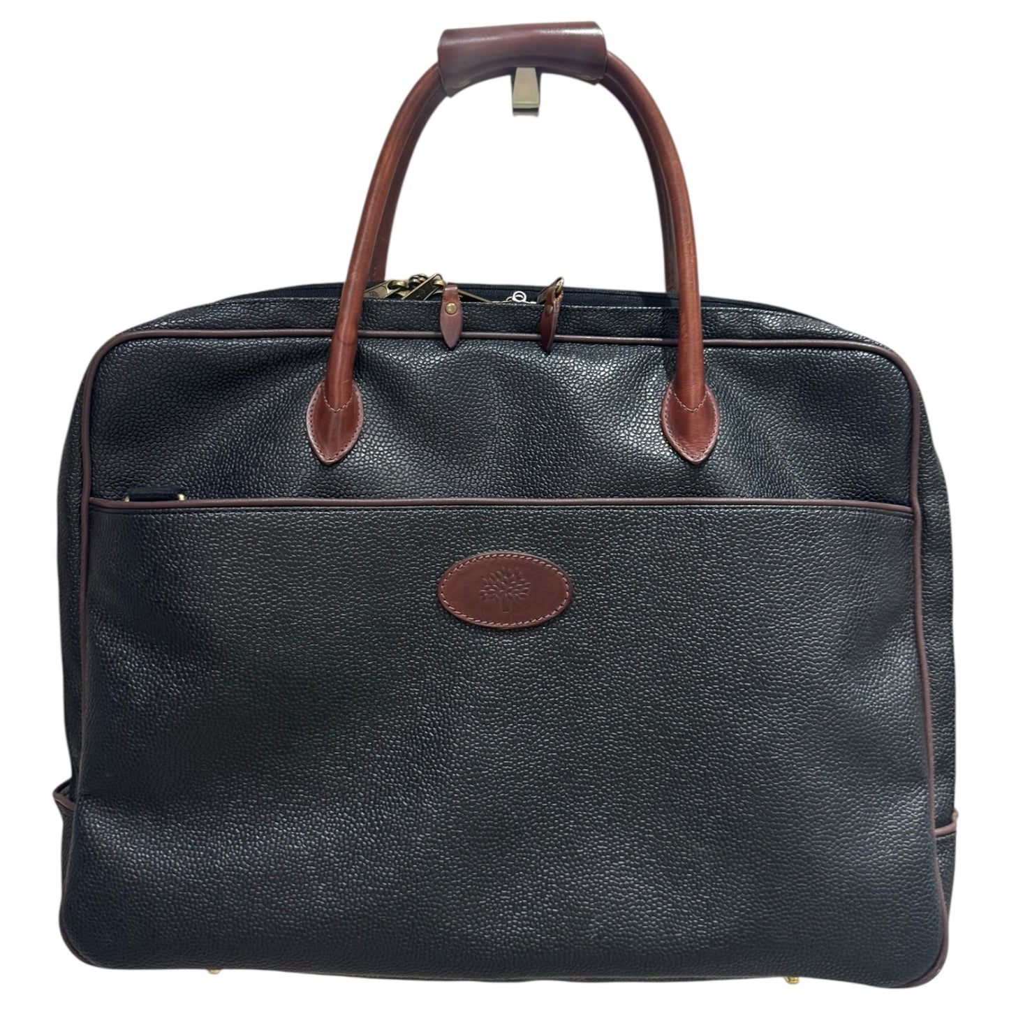 Mulberry Scotch Grain Black and Brown Brief Case