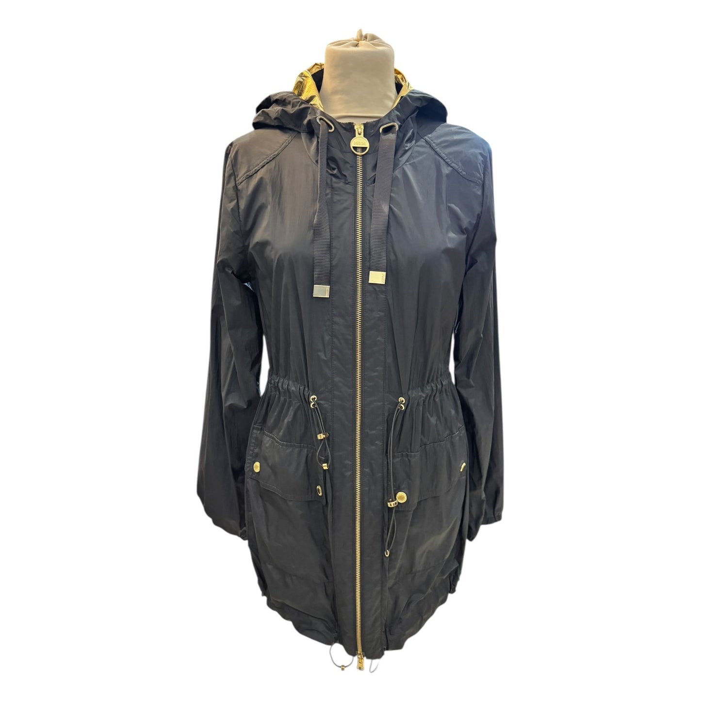 Barbour Black and Gold Wheelhouse Showerproof Jacket - 8
