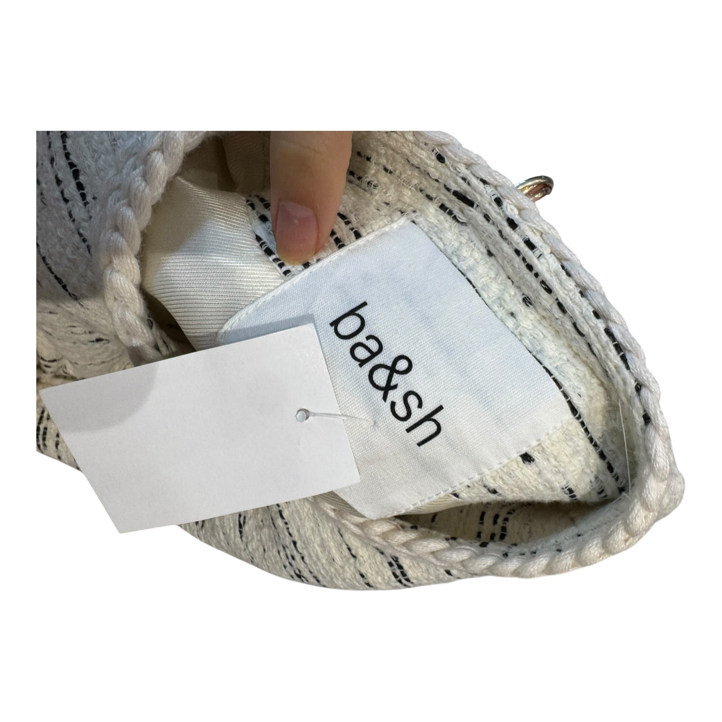 Ba&sh Cream and Black Tweed Roza Jacket - 6/8