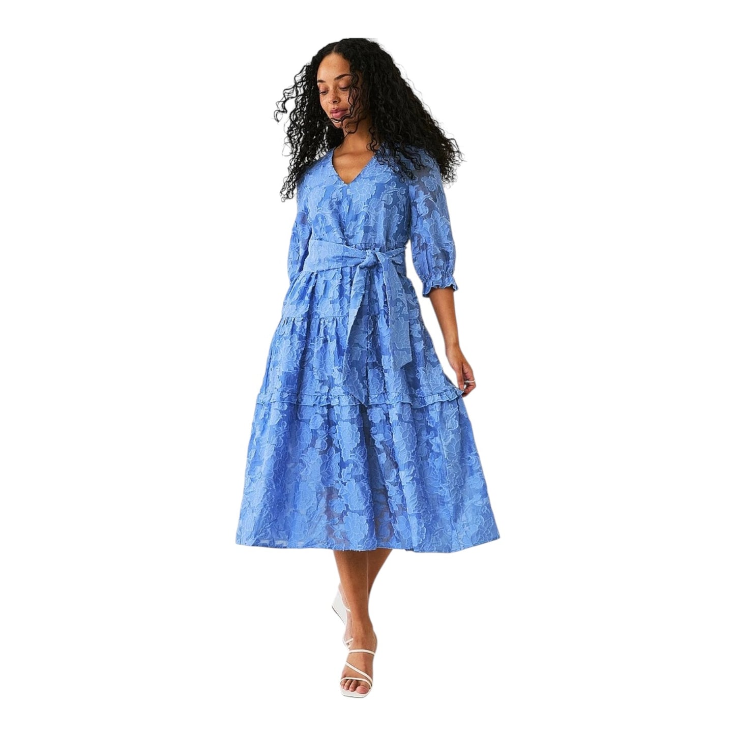 Selected Femme Cornflower Blue Midi Dress - 8/10