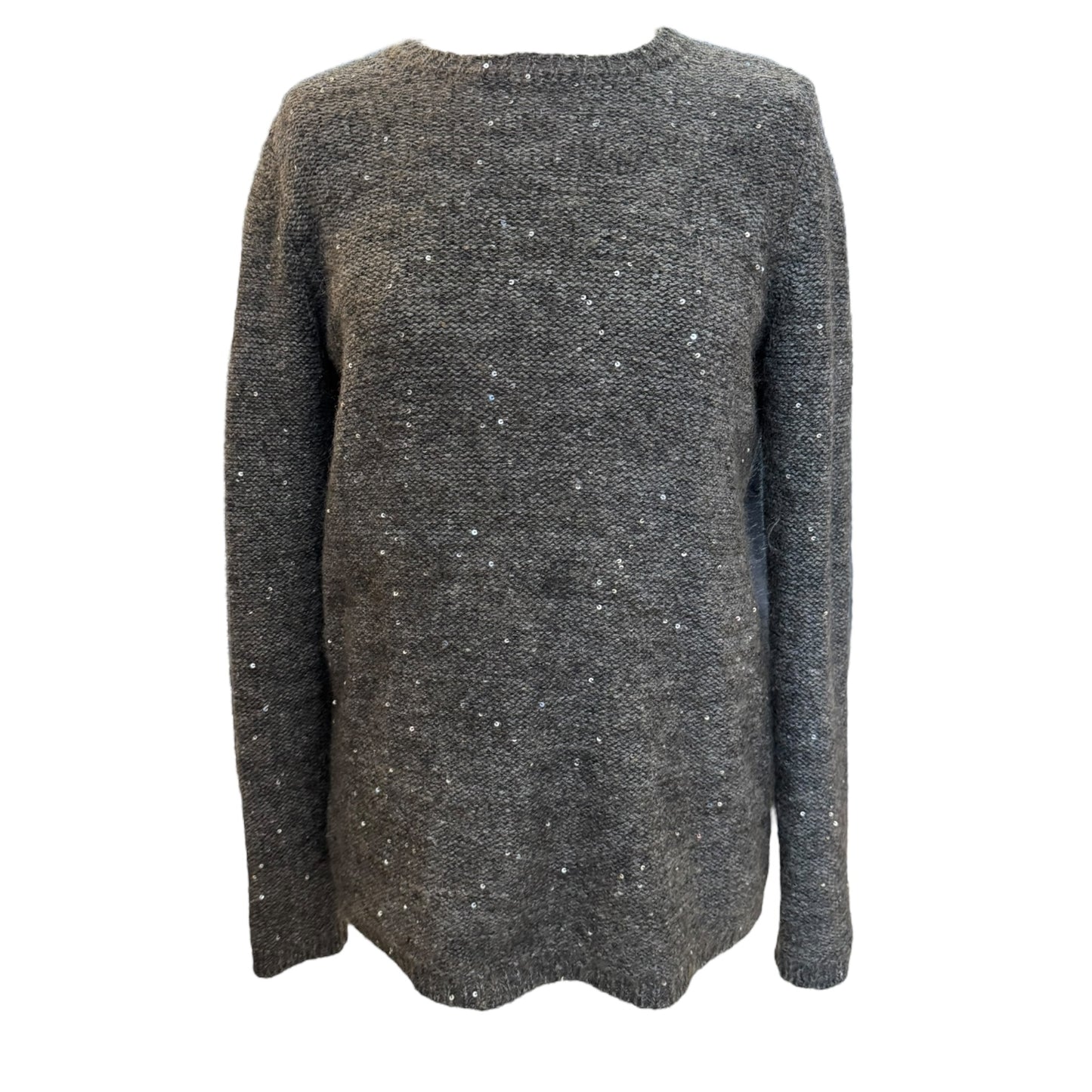 Max Mara Grey Sequin Sweater - 10/12