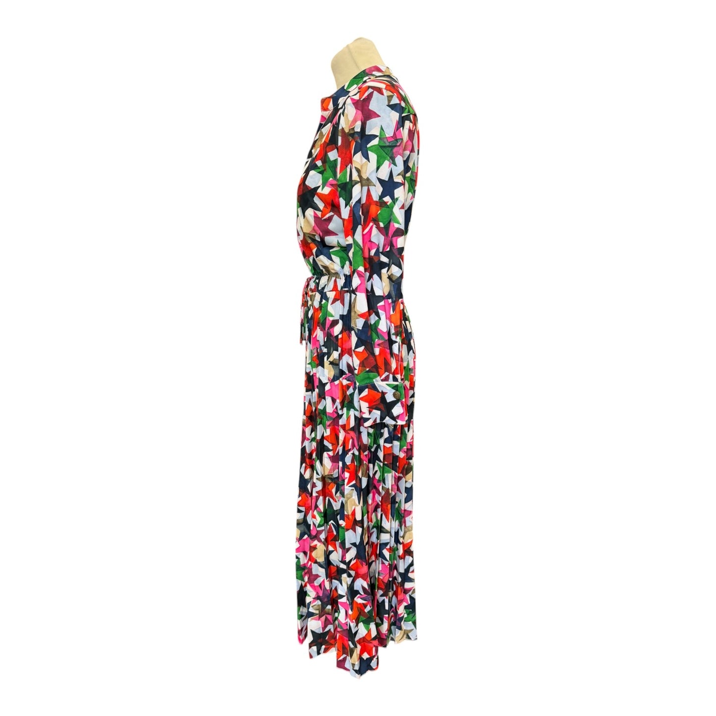 Marella Callas Fuchsia Pink Star Print Jersey Dress - 12