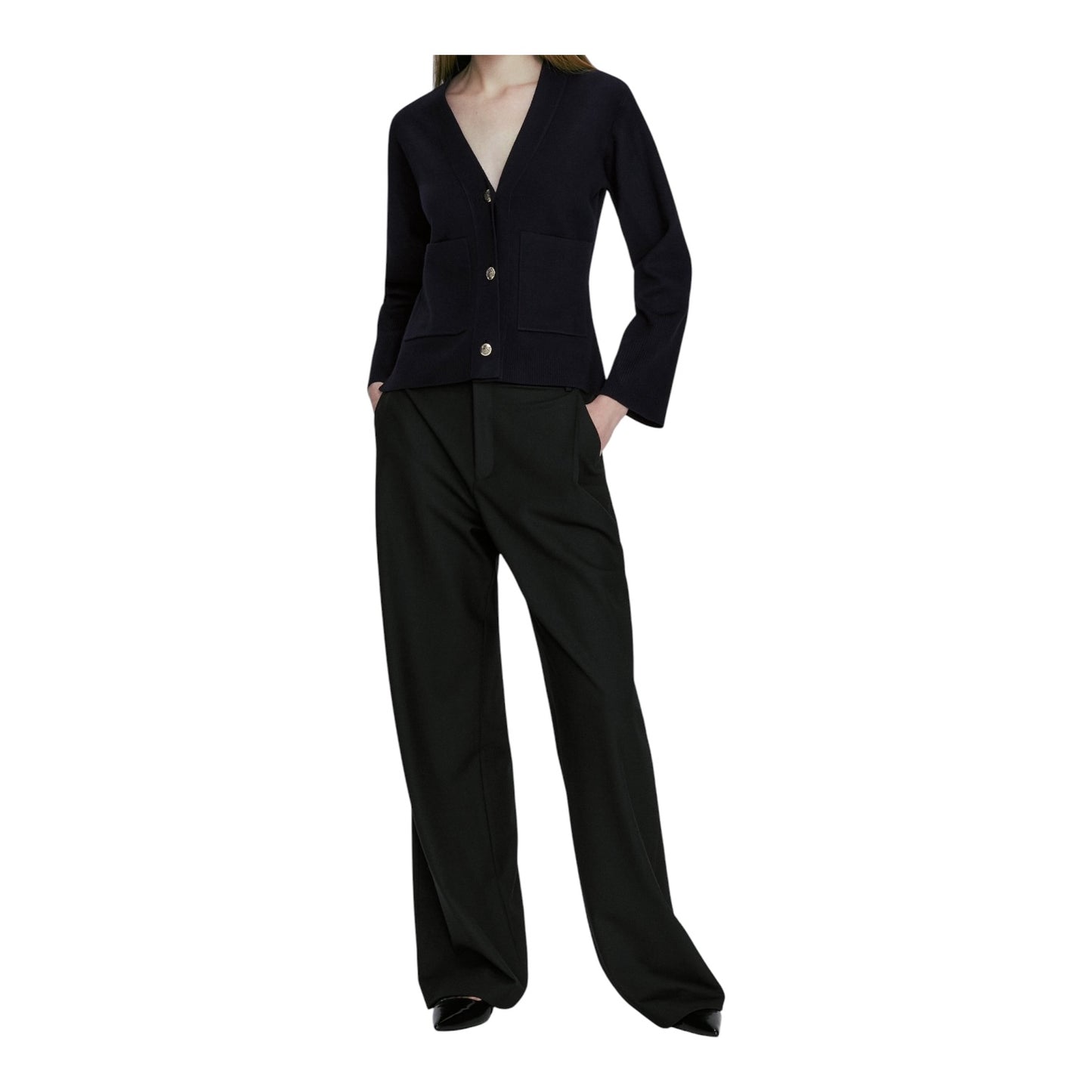 Massimo Dutti Navy Cardigan - 10