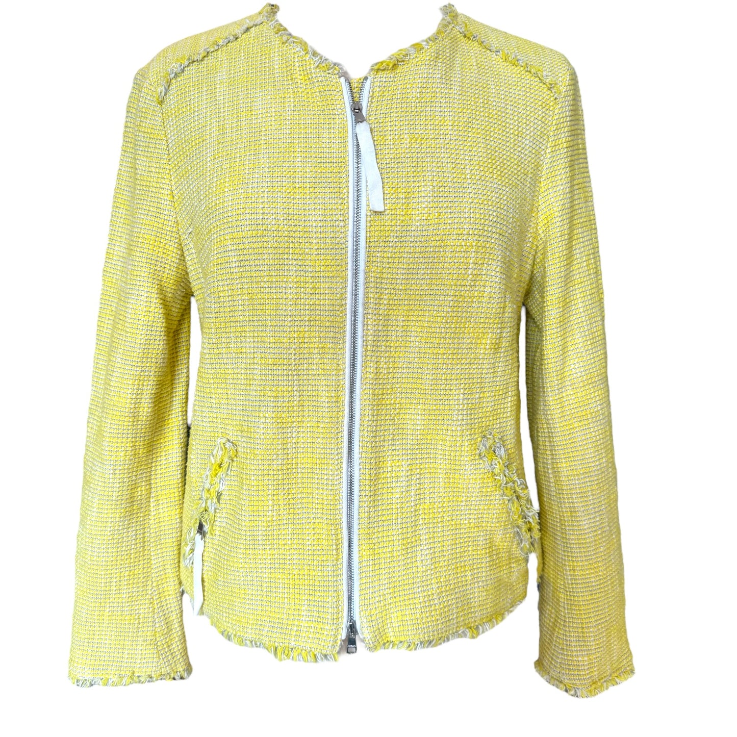 Marc Cain Yellow Tweed Jacket - 10/12