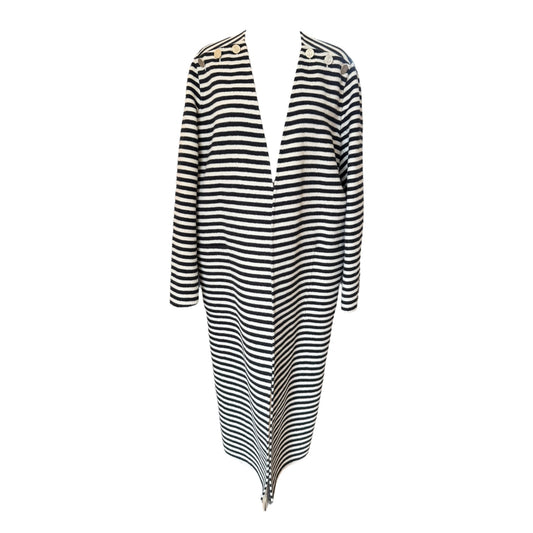 MaxMara Sfilato Black and White Stripe Coat - 12