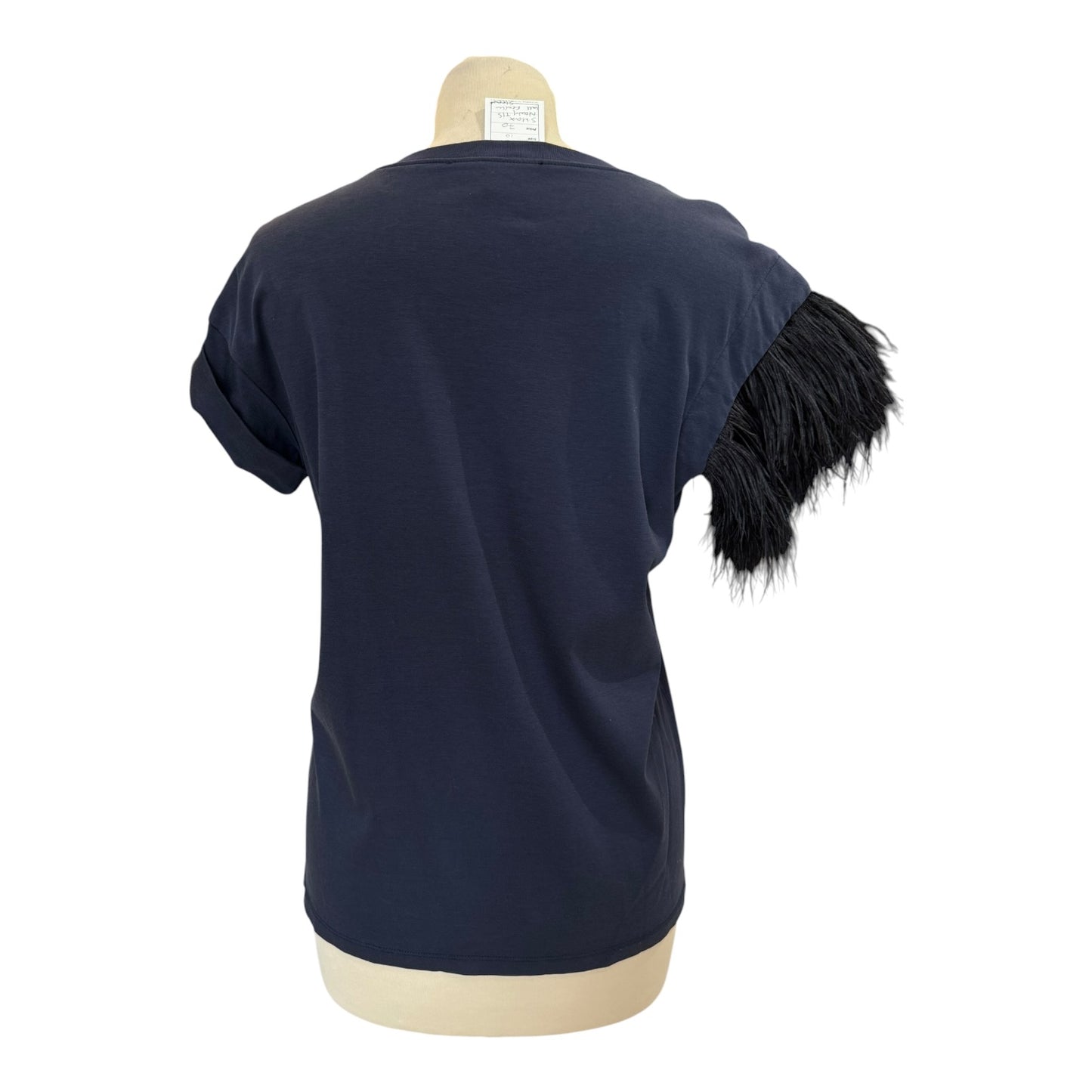 Sport Max Navy Feather Sleeve T Shirt - 10