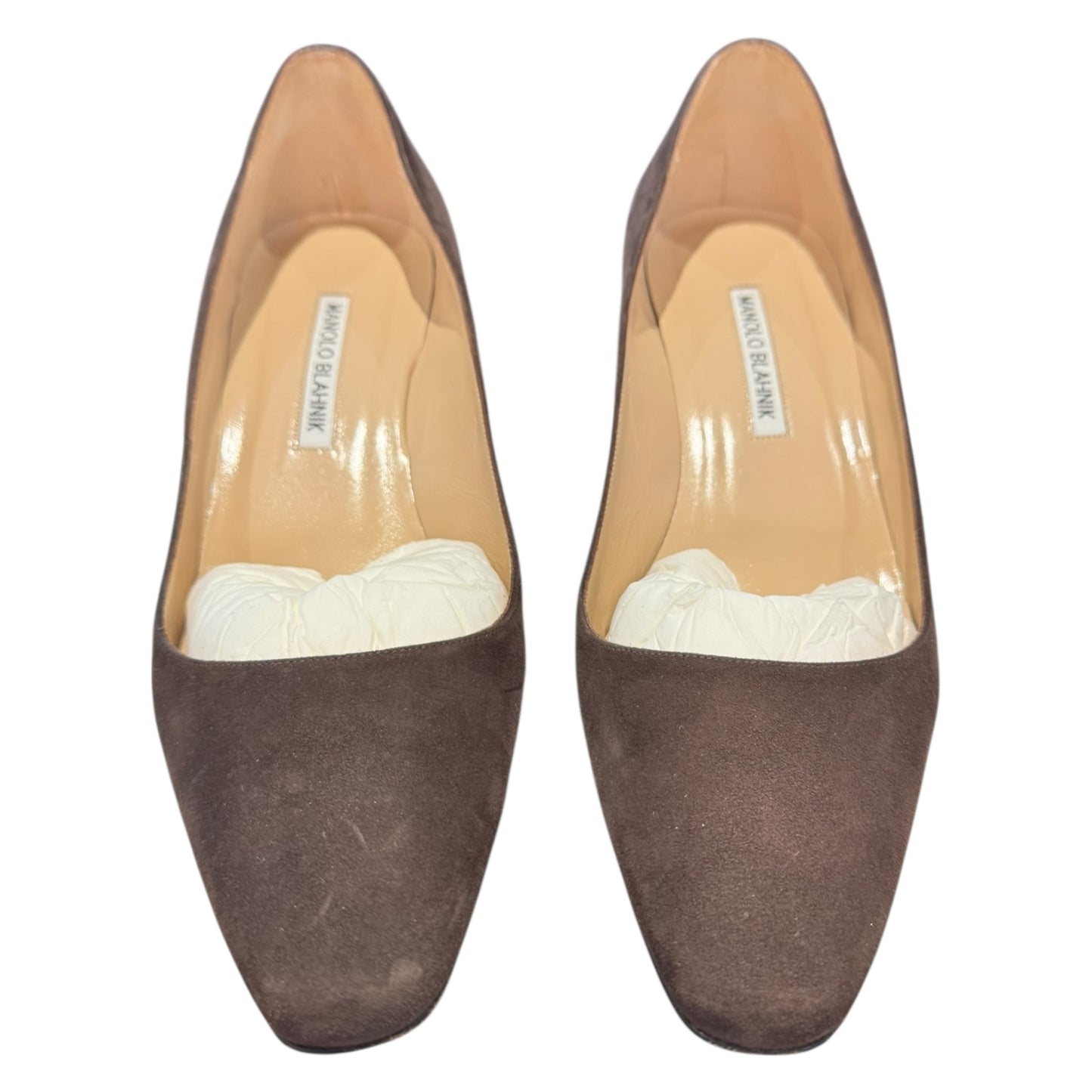 Manolo Blahnik Okkatopla Brown Suede Court Shoes - 38.5 / 5.5