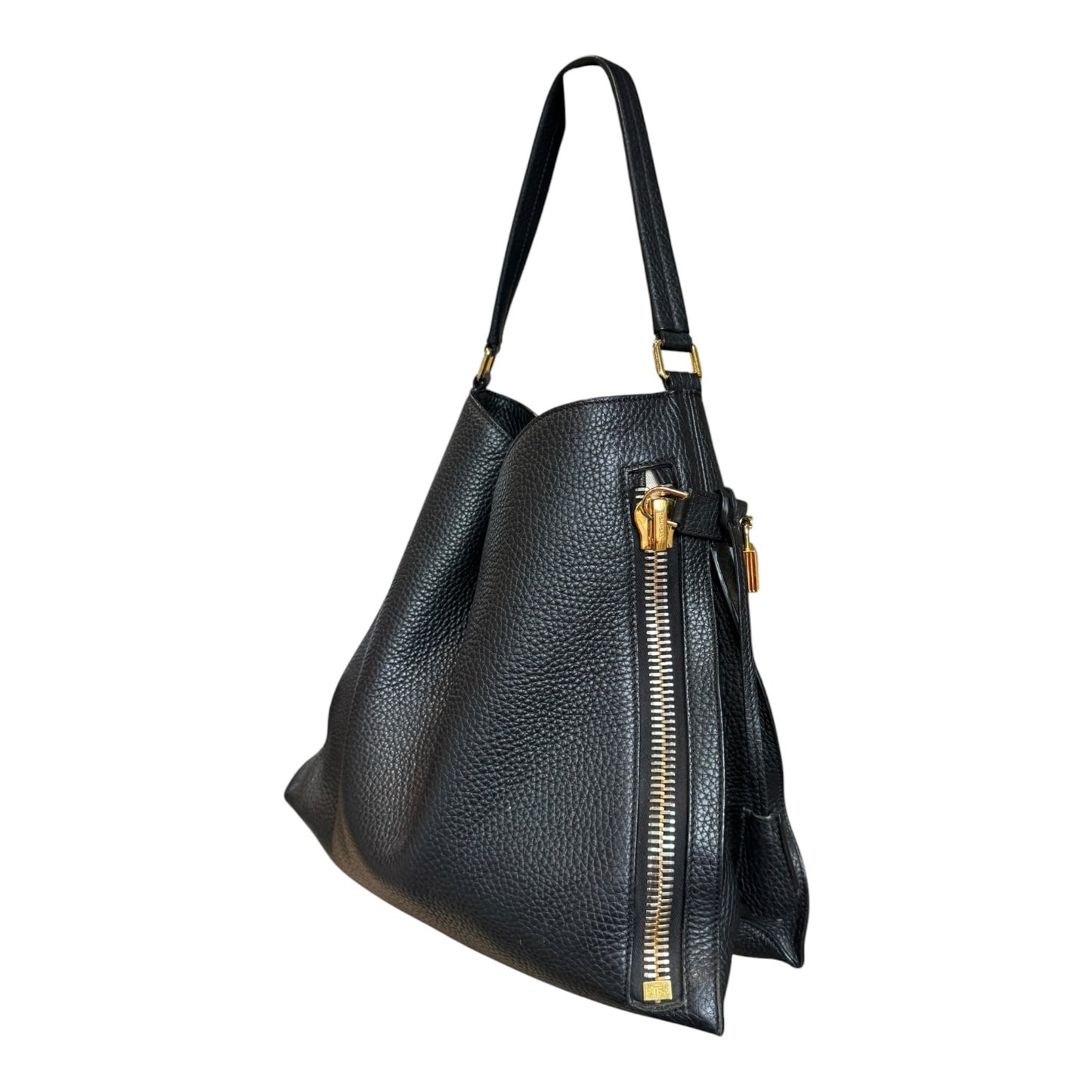 Tom Ford Alix Black Grained Leather Bag