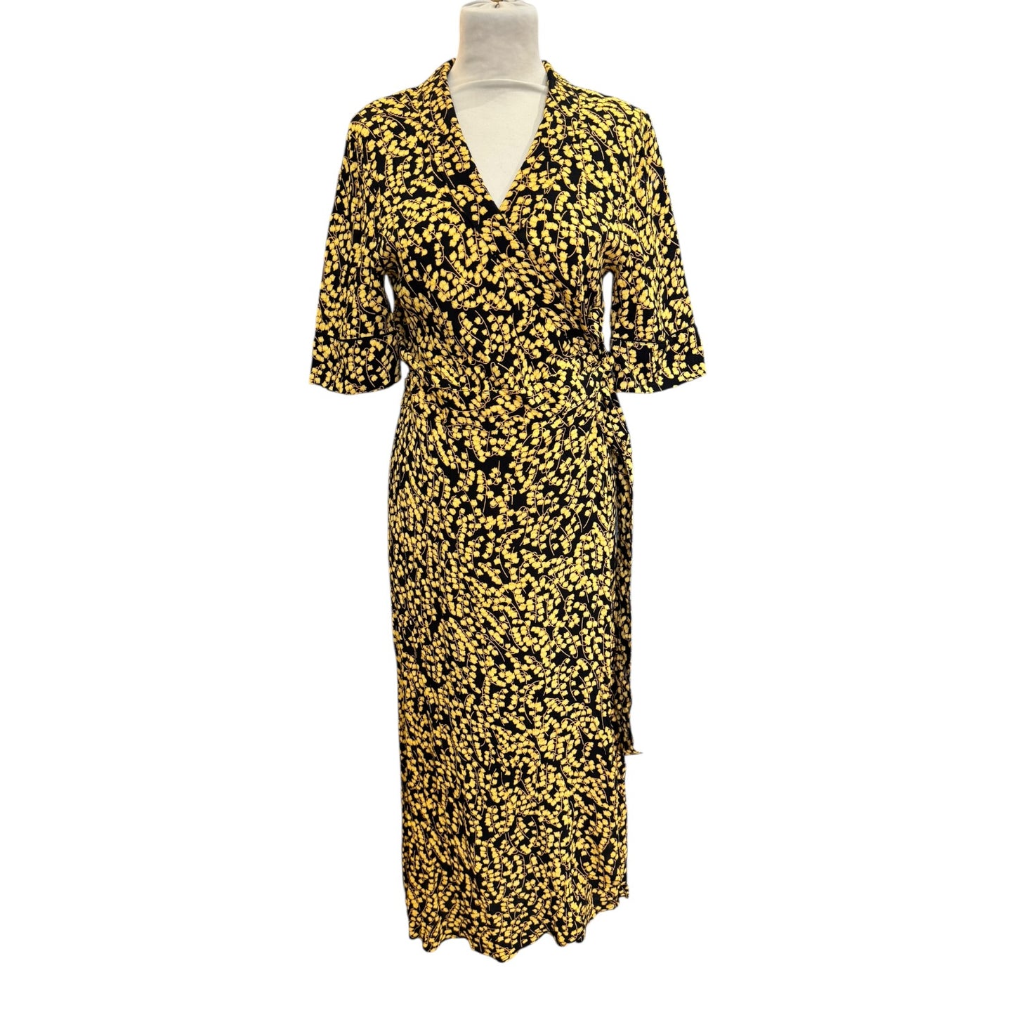 Ganni Goldstone Wrap Dress - 12 - NEW