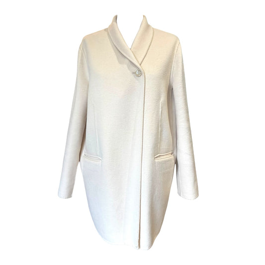 Massimo Dutti Cream Wool Blend Jacket - 8/10