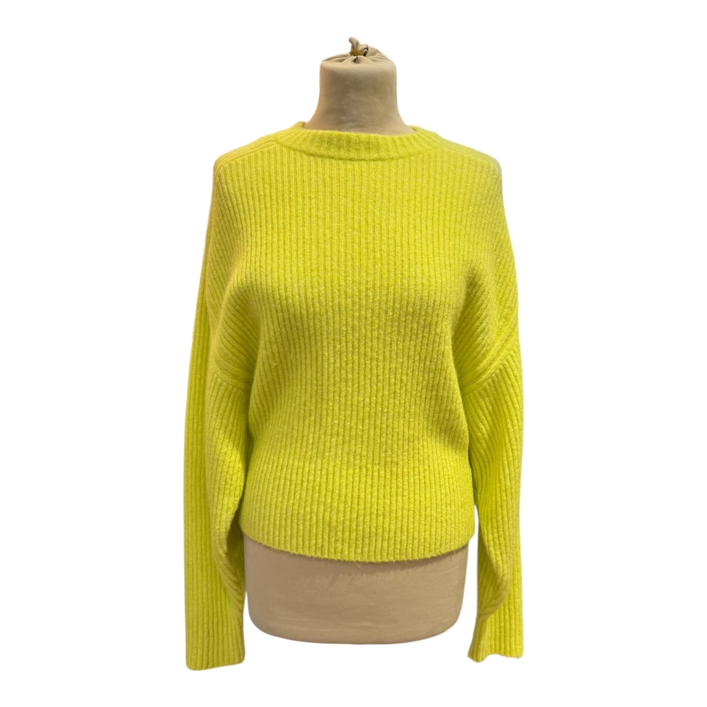 & Other Stories Yellow Rib Knit Jumper - 10