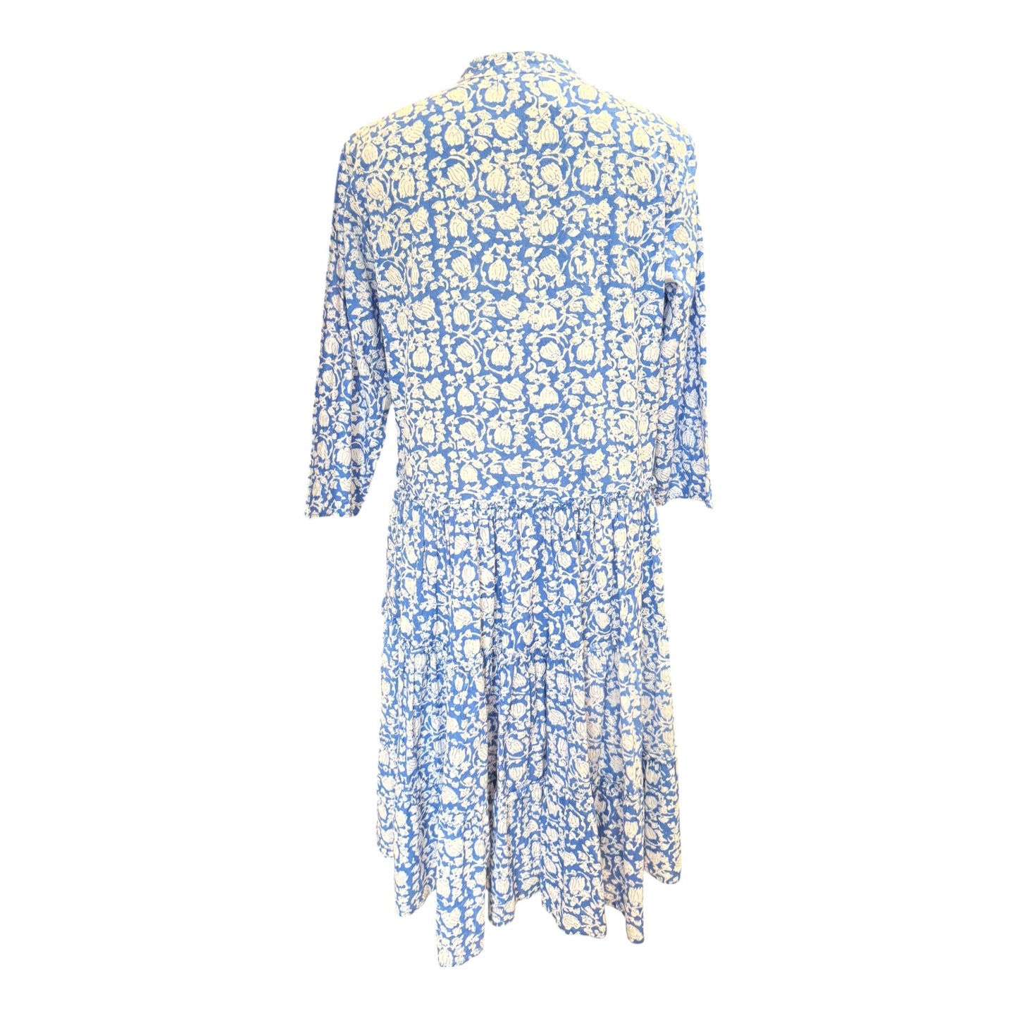 Handprint Dream Apparel Blue and White Print Dress - 10