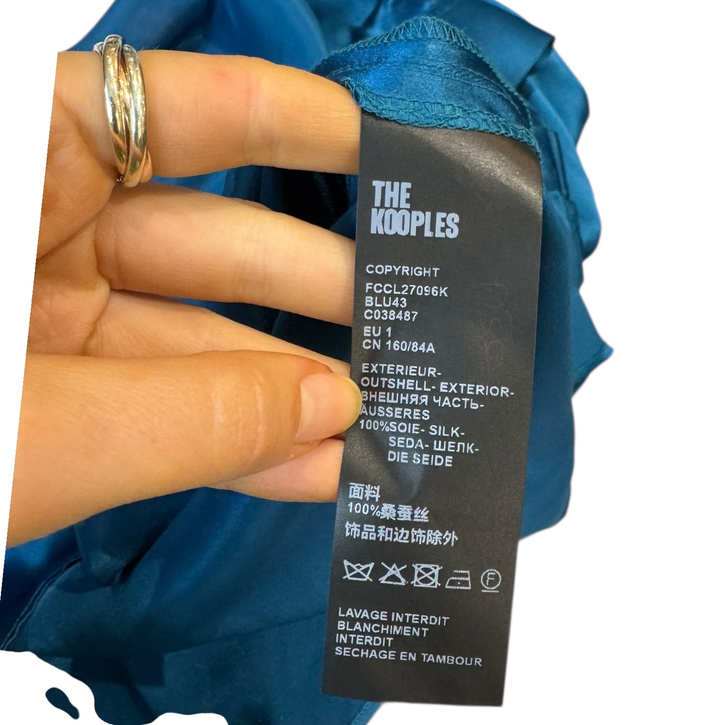 The Kooples Teal Silk Shirt - 10